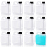 Ziliny 12 Pcs 32 oz Plastic Jug with Lids Square Empty Storage Containers HDPE Carboy Plastic Jar Containers for Water Beverage 