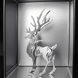 3D Metal Model Kits, Mechanical Small Dream Elk 3D Metal Puzzle,Steel Mythology Animal Series DIY Brain Teasers Simple 3D Puzzle