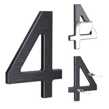 Yafimea 5 Inch House Numbers for Outside, Modern Black Metal Address Numbers with Floating Effect, Adhesive or Screw Mount, Weat