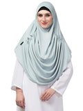 Nazneen Front Gather & Pleated With Cristal Stone Ready To Wear Prayer Hijab
