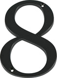 Distinctions 843148 Black FlushMount 4Inch House Number 8
