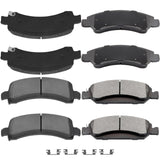 AUTOMUTO 8PCS Front & Rear Disc Brake Pads Set D974 D1363 For Chevrolet Express 1500 2009-2014,For GMC Savana 1500 2009-2014