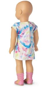 American Girl Truly Me 18-Inch Doll #105 With Blue Eyes, Without Hair, Light-To-Medium Skin, T-Shirt Dress, For Ages 6+