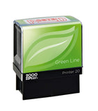 2000 Plus Green Line SelfInking Message Stamp, Posted, 80% Recycled, 1 1/2 x 9/16 Impression, Red Ink (098371)