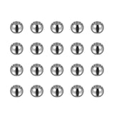 HARFINGTON 40pcs Beads 6mm Stainless Steel 3mm Hole Dia Bead for DIY Crafts, Silver Tone