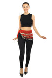 Radiant Fashion World Belly Dance Hip Scarf Waistband Belt Skirt With 128 Ringy Golden Coins For Women