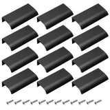 BokWin 12Pcs 80mm/3.15 Mount Finger Edge Pull, Furniture Drawer Handles, Aluminum Concealed Handle for Home Kitchen Door Drawer 
