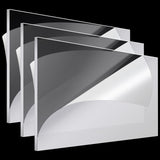 Roowest 3 Pcs 24 x 48 Inch, 1/4 Inch Thick Clear Acrylic Plexiglass Sheets Transparent Plastic Panels Sheets Cut to Size Cast Ac