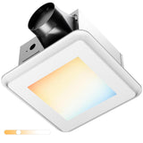 Amico Bathroom Exhaust Fan with Light, 80 CFM, 0.9 Sones, 1000LM, 5CCT, Easy Install, Ceiling Mount Shower Bathroom Fan, Adjusta