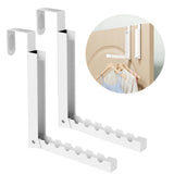 BAKON Over The Door Hanger Folding Clothes Drying Rack, Folding Hanging Coat Rack for Indoor Laundry Room Compact Small Space Fo