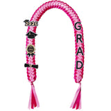 Pink Graduation Leis 2026 Money Ribbon Leis for Graduation Class of 2026 Braided 48inch Graduation Necklace for High School,Coll