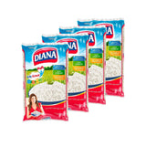 Arroz Diana Blanco - 4 Pack (4kg / 141 oz Total) - Premium Colombian White Rice Naturally Gluten-Free - Imported from Colombia
