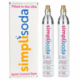 Simpli Soda 60L CO2 Canister Cylinders - Compatible with Quick Connect Only [Including ART, TERRA ENSO & DUO] - Soda Streaming M