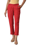 Aurelia Cotton Blend Strechable Trouser For Women | Ankle Length Trouser For Women | Cotton Blend Trouser For Women | Pants For 