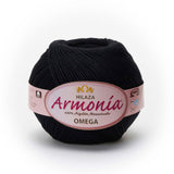 ARMONIA [100grs] by Omega Fine 100% Mercerized Cotton Thread | Great for Crochet and Knitting Color: 12 Black 99