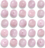 NITOPUPU 100Pcs 10mm Smooth Rose Quartz Beads for Jewelry Making, Natural Round Loose Gemstone Stone Bead for Necklace Bracelets