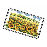 Zoomella Sunflower Printed PrePrinted Stamped Cross Stitch Kit Needlework Diy Craft