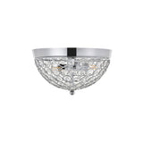 Living District Indoor Modern Home Decor Bright Taye 2 Light Chrome Flush Mount