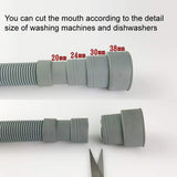1 Piece 4.9Ft (1.5M) Universal Wash Machine Drain Extension Hose Washing Machine Extension Washing Pipe Dishwasher Drain Hose