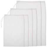 6 Pack Nut Milk Bags - Reusable Food Strainer Bags with Fine Mesh Nylon Drawstring, 3 Sizes