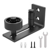WINSOON Sliding Barn Door Floor Guide Wall Mounted Hardware for Flush Bottom Adjustable Stay Rollers,8 Setup Options,Smooth Whee