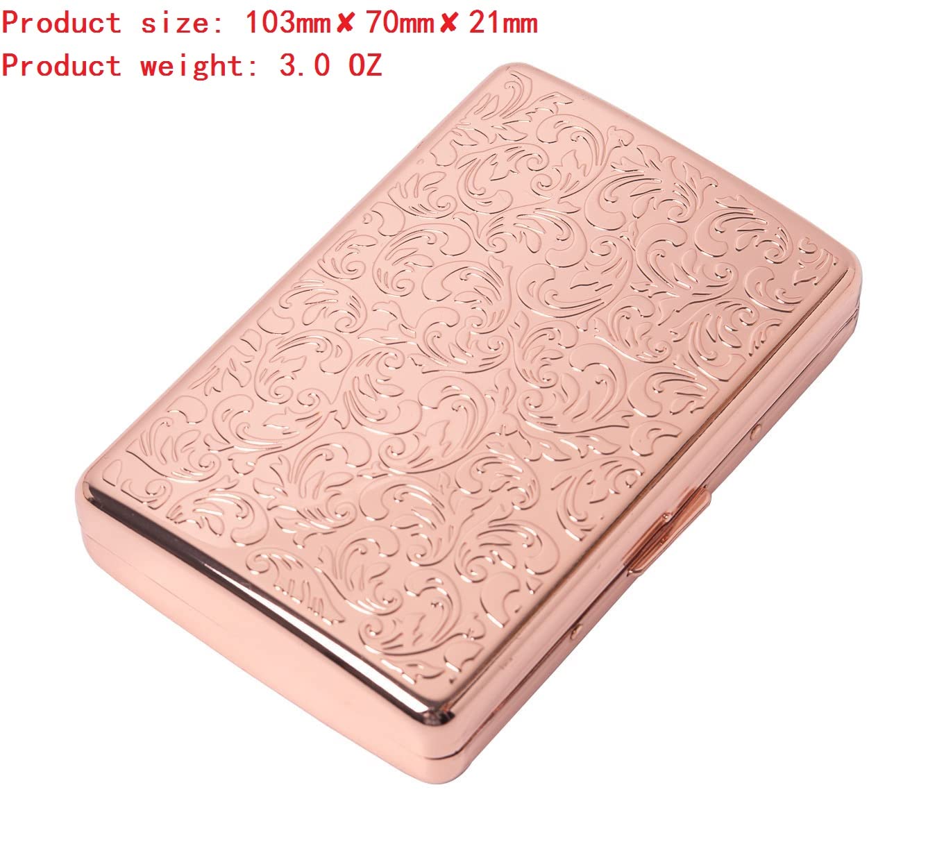 HAPUTDY RFID Metal Blocking Credit Card Holder/Travel Wallet/Protective Case (7 Cards Rose gold)