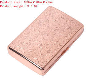 HAPUTDY RFID Metal Blocking Credit Card Holder/Travel Wallet/Protective Case (7 Cards Rose gold)