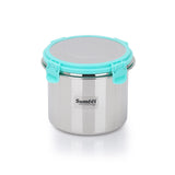 Sumeet Airtight & Leak Proof Steelexo Stainless Steel Storage Container with Lid Pack of 1Pc (1100ML), Silver