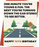 OJsensai Funny 70th Birthday Card & Gifts for Women Men,Happy 70 Year Old Birthday Decorations for Dad Mom