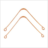 Copper Tongue Cleaner (Pack Of 2) Comfortable Flexible Handle Tongue Plaque Remover Easy To Use Smooth Scraping Edge 