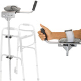 Vive Walker Platform Attachment with Adjustable Padded Cuff, No Tools Needed, Attaches to Most Walkers, Made of Lightweight Alum