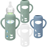 3 Pack Silicone Sleeves for Dr. Brown's Glass Baby Bottles - Drop Protection Baby Bottle Sleeves,Compatible with Dr. Brown's New