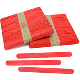 CraftySticks- 100 Pack 4.5 Inch Red Popsicle Sticks, Wood Craft Sticks for Crafts, Learning and STEM Basics