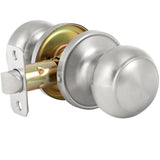 HOSOM Passage Door Knob, Satin Nickel Door Knobs Keyless Doorknobs for Interior Doors, Hallway, Closet and More, No Locking Door