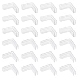 UFURMATE Glass Connector, 24Pcs Plastic L Shaped Glass Connectors Transparent 90 Degree Glass Clamps Rimless Clip Holder for Fix