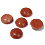 20pcs 10mm Natural Stone No Hole Gold Sandstone Semicircle Smooth Cabochons Beads Healing Chakra Crystal Stone Bead for Jewelry 