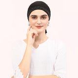 Premium Hijab Cap For Women | Elegant Silverv Gold Work Underscarf | Soft Stretchable Cotton Inner Cap For Hijab | Stylish Musli