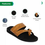 Ortho Joy Extra Soft Doctor Ortho Slippers For Men/Comfortable Regular Wear Slipper,Mustard,7,B0B9GXLMKX