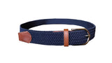 Simpl Living Canvas Elastic Braided Woven Stretch Fabric Casual Belt For Men And Women (Dark Blue 01, Fits Upto 40 Waist)