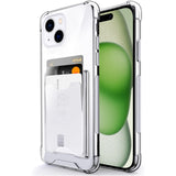 Shields Up Designed for iPhone 15 Plus Case, Minimalist Wallet Case with Card Holder, [Drop Protection] Slim Protective Cover fo