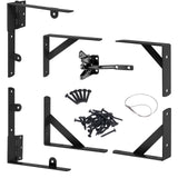 Securitoday Gate Hardware Kit for Wood Fence, Corner Brace Bracket, Anti Sag Frame Hardware With Latch and Hinges for Wooden Fen