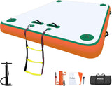 Inflatable Floating Dock for Lakes, Thick and Extra Wide Lake Floats for Adults, Non-Slip Air Dock Platform with Portable Carryi