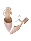 Shoetopia Embellished Buckle Pointed Toe Stylish Pink Pumps For Women & Girls /Eu39,Pink,6,B0DTG7Y7BG