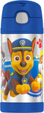 THERMOS FUNTAINER 12 Ounce Stainless Steel Vacuum Insulated Kids Straw Bottle, Paw Patrol