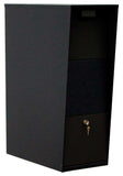 Qualarc Wf-Vacmb Large Capacity Galvanized Steel Locking Post And Column Mount Rust Proof Vacation Mailbox, Black