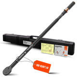 SUZUME 3/4 Torque Wrench (100-650 Ft.Lb/ 135.6-881.4 N.m) 3% Accuracy Dual-Scales Loud Click Cr-V Steel Torque Wrenches for Truc