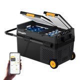 BougeRV 12 Volt Car Refrigerator, CRD2 43 Quart Portable Fridge Freezer with APP Control, -4? to 68? Dual Zone Compressor Electr
