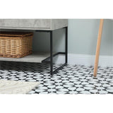 Elegant Decor Sloane 40 Mdf And Steel Single Bathroom Vanity In Concrete Gray