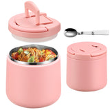 20oz Insulated Vacuum Food Jar with Buckle Lid,Soup Thermo for Hot Food Kids,Wide Mouth Leakproof Stainless Steel Lunch Containe