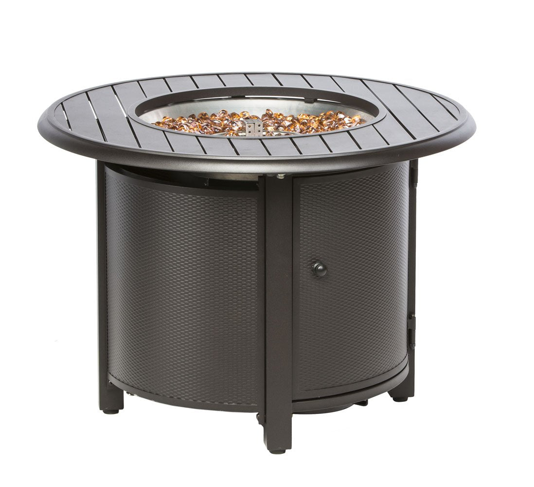 Alfresco Home Bay Ridge 36' Round Gas Fire Pit/Chat Table With Burner Kit